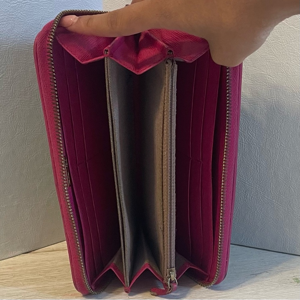 Fendi Zucca Pink Monogram Zip Around Wallet - Picture 5 of 5